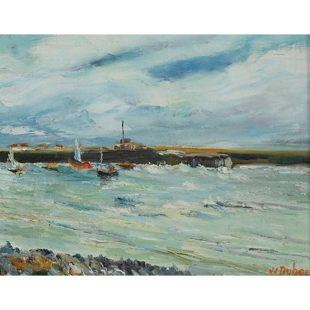 J. J. Duboc, Petit Port Breton, 1980s, Oil on Canvas, Framed For Sale - Image 7 of 16
