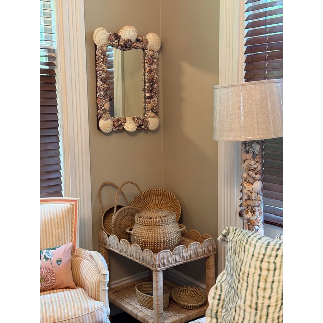 Antique Mirror With Shells For Sale - Image 9 of 12