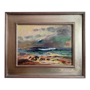 Matt Thomas Seascape, Framed Oil on Canvas Original Composition