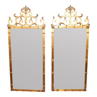 Pair 1960's Palladio Italian Gilt Mirrors For Sale