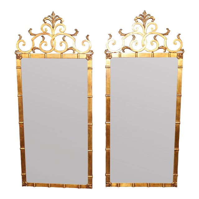 Pair 1960's Palladio Italian Gilt Mirrors For Sale