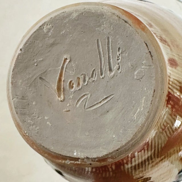 Ceramic Mid-Century Hand Thrown California Studio Pottery Vase in Metallic Glazes, Signed For Sale - Image 7 of 8