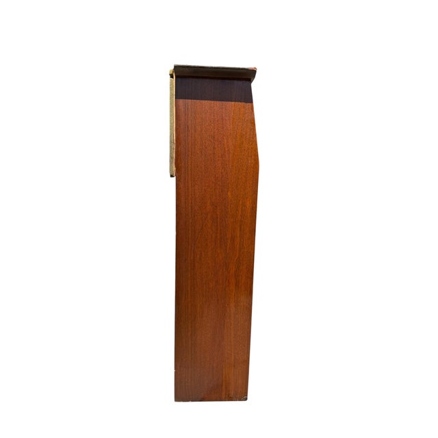 Mid-Century Mainline by Hooker Walnut & Cane Bookcase Headboard, 1957 For Sale In Boston - Image 6 of 15