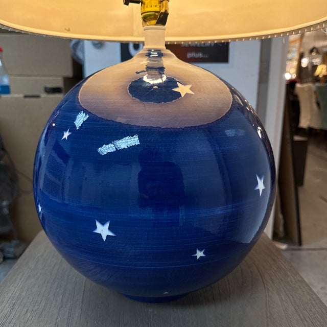 Ceramic Celestial Ceramic Globe Table Lamp For Sale - Image 7 of 12