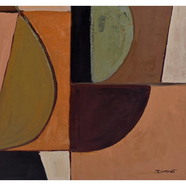 Apricot Axe Interieur, Abstract Contemporary Geometric Painting, Framed by Sophie Dumont For Sale - Image 8 of 9