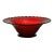 1960s Traditional Ruby Red Glass Swirl Bowl For Sale