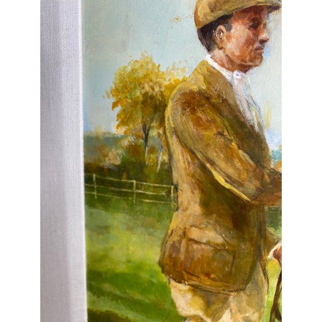 Late 20th Century Original Oil Equestrian Painting of Man O’ War by Scharff For Sale - Image 5 of 12