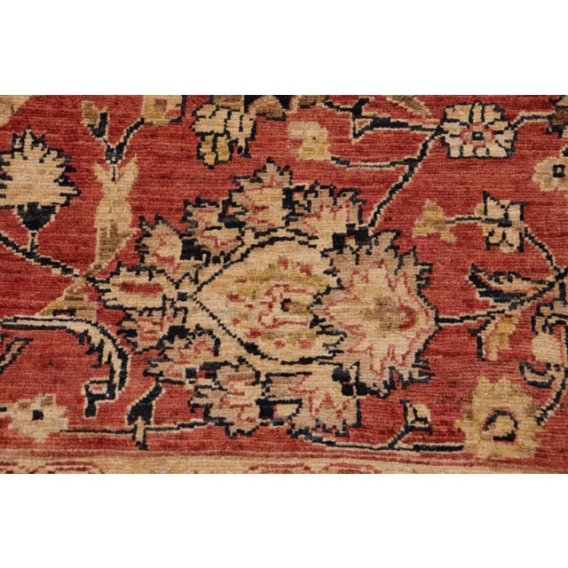 1990s Boho Chic Ziegler Darcel Orange Blue Hand-Knotted Wool Rug - 9'3'' X 11'11'' For Sale In New York - Image 6 of 8