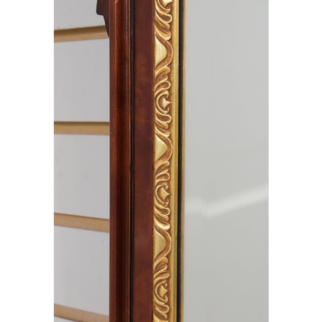 Colonial Williamsburg Chippendale Style Burl Walnut Wall Mirror For Sale - Image 11 of 14
