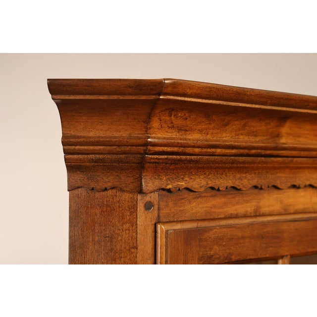 Wood Ethan Allen 1776 Collection Pair of Maple Corner Cabinets For Sale - Image 7 of 18