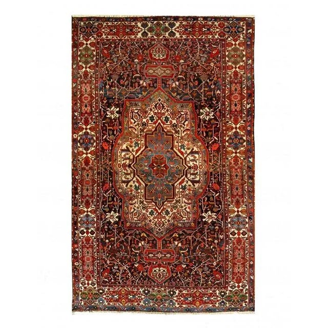 Red Pasargad NY Antique Persian Bakhtiari Hand-Knotted Rug - 11'3" x 19'7" For Sale - Image 8 of 8