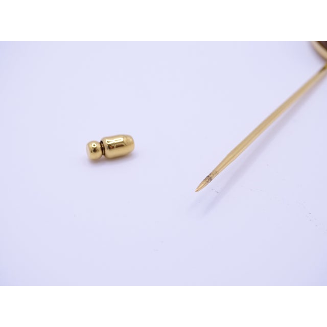 Glass and Gold-Plated Heliconia Leaf Pin from Lalique, France, 1995 For Sale - Image 11 of 18