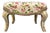 Vintage Louis XV Style Floral Ottoman Footstool – Matches Bergère Chair Set For Sale