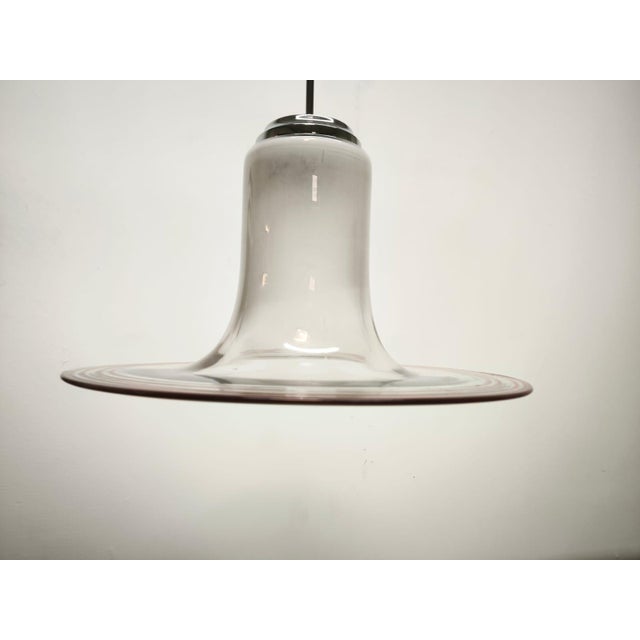 Metal Murano Suspension with Red Stripes, 1970s For Sale - Image 7 of 14