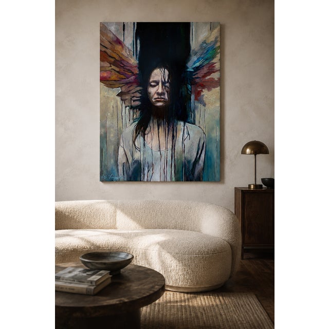 2020s Loki Vanguard “Addiction” Contemporary Surrealist Figurative Oil Painting For Sale - Image 5 of 5