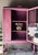 Vintage Romantic Petite Hutch From the 1930s Custom Painted a Beautiful Dusty Pink For Sale - Image 6 of 11