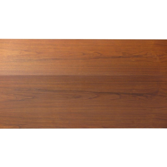 Brown Mid-Century King Headboard in American Walnut With Integrated Nightstands For Sale - Image 8 of 8