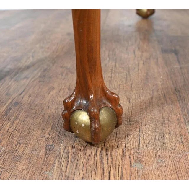 Wood Queen Anne Games Table Console in Walnut from Epstein and Co., 1890s For Sale - Image 7 of 11