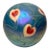 Vintage Hand Blown Vandermark Studio Aurene Iridescent Art Glass Paperweight For Sale