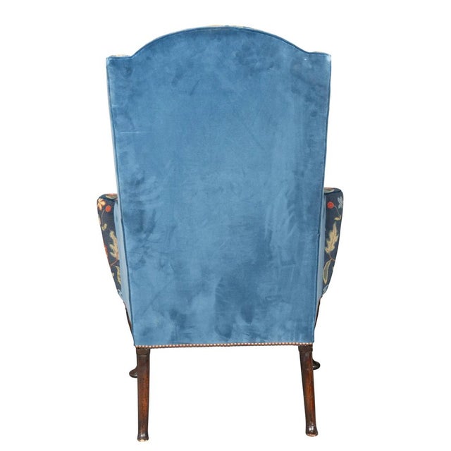 Wood George II Mahogany Wing Chair For Sale - Image 7 of 9