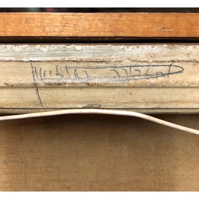 Early 20th Century Mordechai Avniel, Israeli Modernist Oil Painting Abstract "Moonlight" Bezalel School For Sale - Image 5 of 5