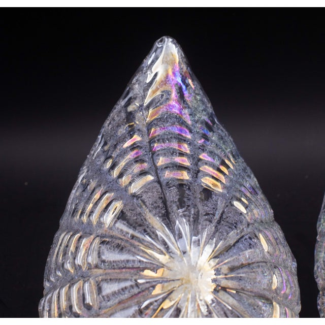 Set of 2 Bogotà Iridescent Rainbow Color Murano Style Glass Leave Wall Lights, 1970s For Sale - Image 12 of 12