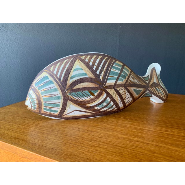 1960s Sascha Brastoff Ceramic Fish For Sale - Image 5 of 9