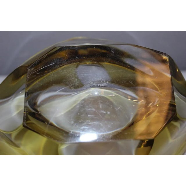 Yellow and Clear Crystal Cup, 1960 For Sale - Image 4 of 9