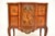 Metal Antique French Marble Top Inlaid Commode, 1890 For Sale - Image 7 of 13