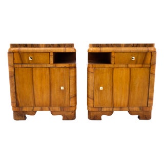 Art Deco Bedside Tables, 1950s, Set of 2 For Sale