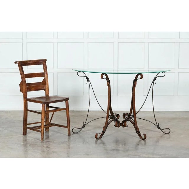 Iron Leather Console Table in the style of Jacques Adnet For Sale - Image 9 of 10