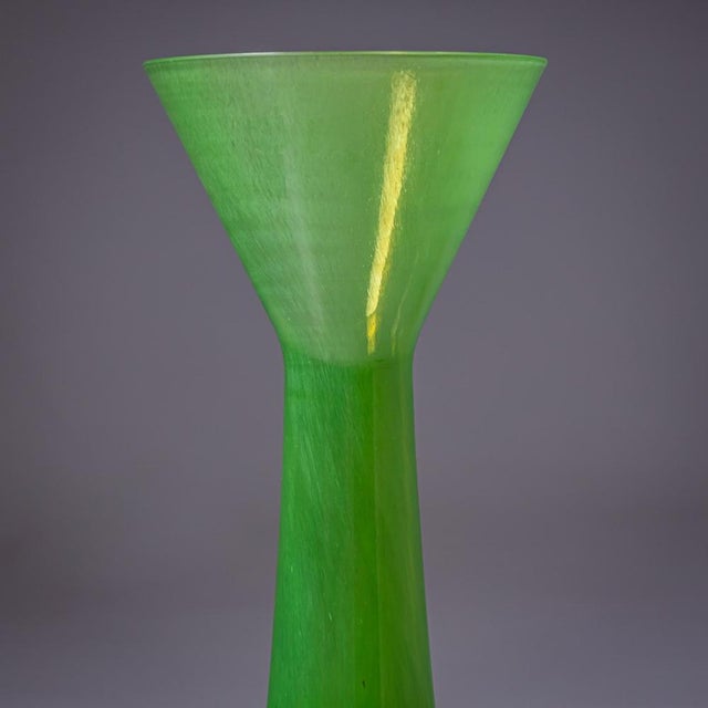 B.A.G. Series Green Vase from Barovier & Toso, Italy For Sale - Image 3 of 7