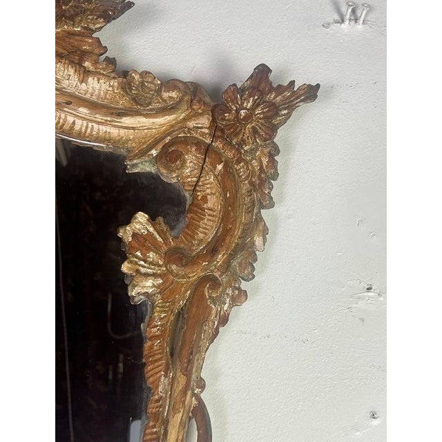 Gold 19th C. Italian Rococo Style Mirror For Sale - Image 8 of 13
