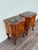 Baroque Vintage Walnut Bedside Tables with Marble Top, 1930s, Set of 2 For Sale - Image 3 of 18