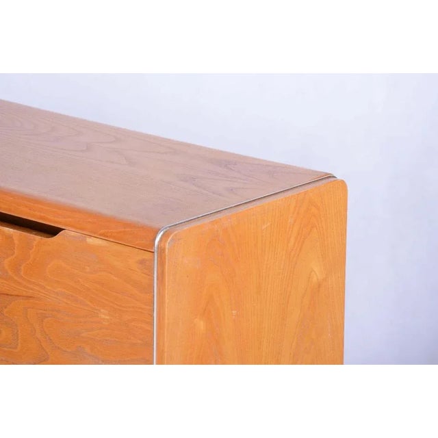 Mid-Century Hinged Storage Cabinet in Ash by Jitona Sobeslav, Czechia, 1950s For Sale - Image 4 of 11