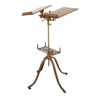 Victorian American Adjustable Book Rack, Circa 1890 For Sale