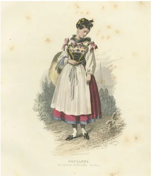 Compte-Calix, French Peasant Woman, Neuviller Bar Rhin, 1853, Print