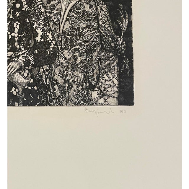 Contemporary 1985 Walter Crump Promised Equinox Aquatint For Sale - Image 3 of 5
