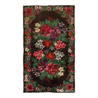 Nazmiyal Collection Floral Blossom Vintage Swedish Pile Rug For Sale