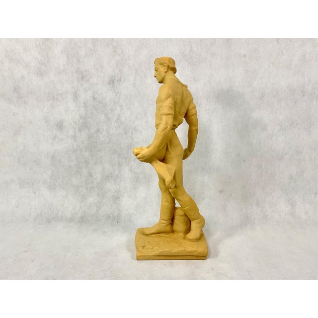 The ceramic sculpture of a sower was made in Czechoslovakia in the late 1940s in the Socialist Realist movement. It is...