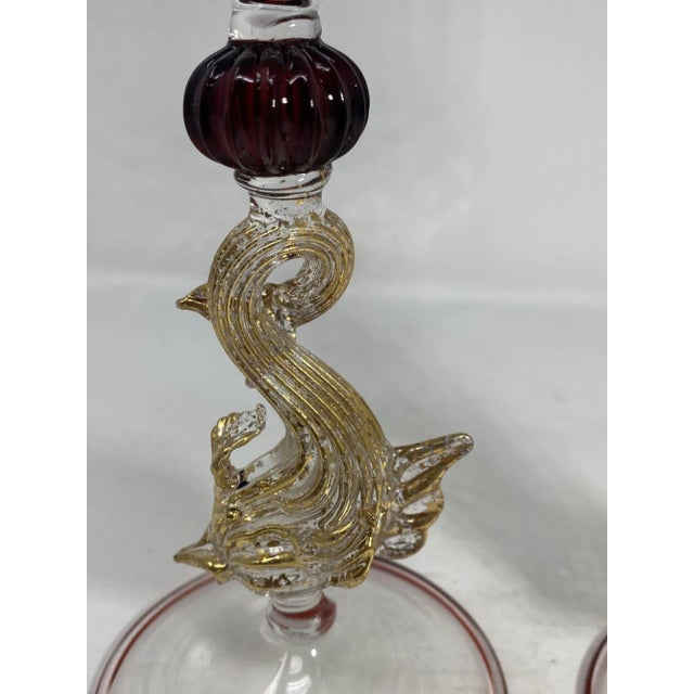 Traditional Stemware From Murano, Italy For Sale - Image 3 of 6