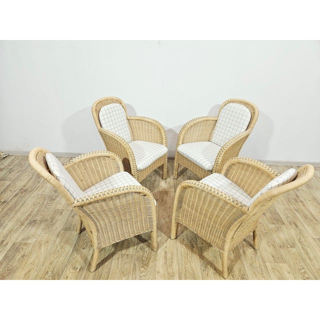 Wicker Armchairs from Domicil Möbel, Germany, 1990s, Set of 4 For Sale - Image 11 of 16