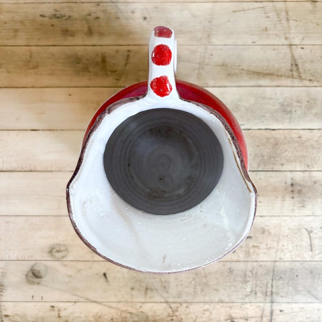 Alabaster Desimone Ceramic Pitcher, Vintage 1960's Giovanni De Simone Handmade Italian Pitcher For Sale - Image 8 of 12