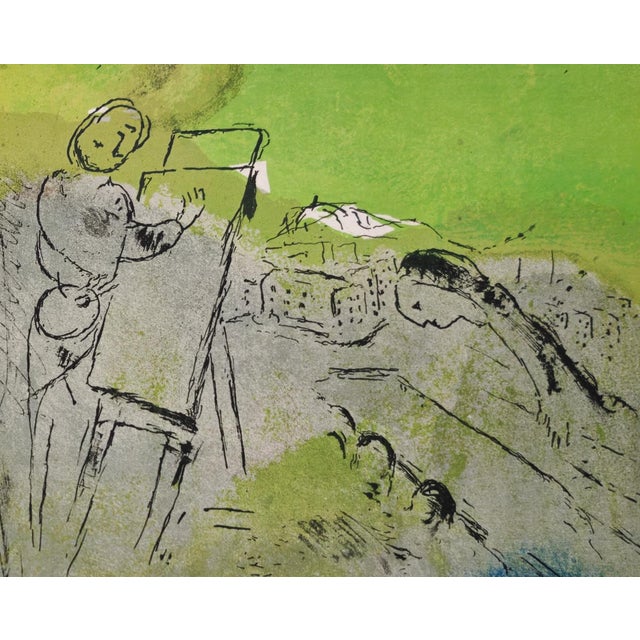 1950s Marc Chagall, Vision of Paris / the Black Sun Over Paris / the Arc De Triomphe, 1953, Lithograph For Sale - Image 5 of 10