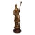 La Bucheronne - Antique French Spelter Statue of Stick Gatherer on Wood Pedestal For Sale