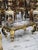 French Rococo Coffee Table With Hand-Painted Artwork Under Glass & Gilded Bronze Details For Sale - Image 4 of 11