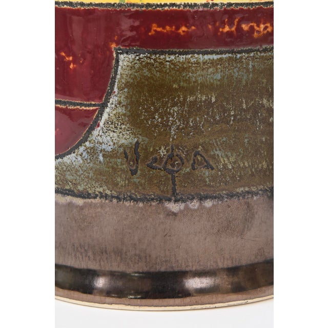 Signed Glazed Ceramic Object Decanter by Vega Abstract For Sale - Image 12 of 12