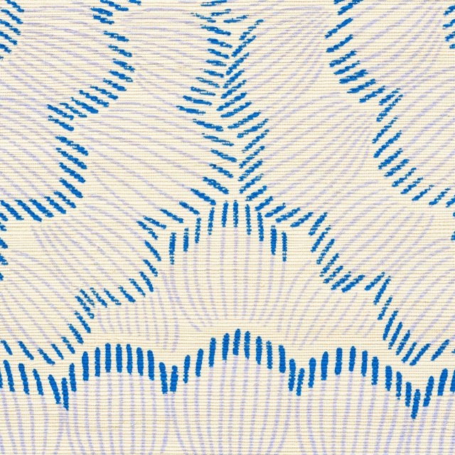 Schumacher Sample - Schumacher X Celerie Kemble Feather Bloom Sisal Wallpaper in Wisteria For Sale - Image 4 of 5