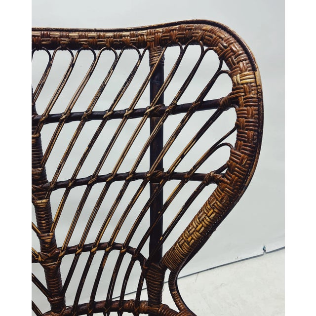 Vintage Rattan Peacock Chair, 1960s For Sale - Image 4 of 6