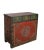 Late 19th Century Hand Painted Flower Wreath Antique Gansu Tibetan Cabinet For Sale - Image 5 of 12